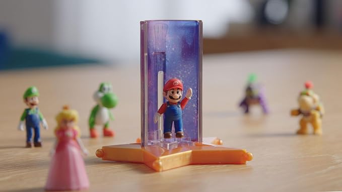 The Super Mario Galaxy Movie – 1.5” Mini Figures with Star Launcher Accessory 6-Pack Bundle - Includes Mario, Luigi, Yoshi, Princess Peach, Bowser Jr., and Wonder Bowser Jr.