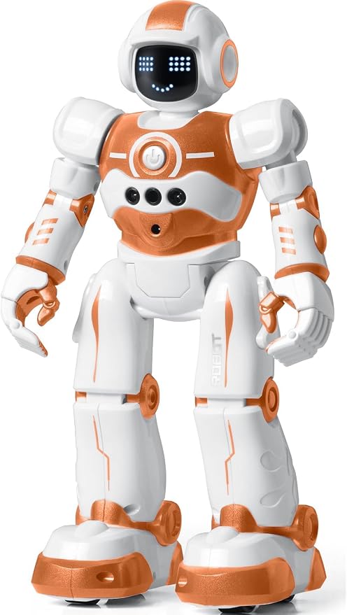 Robot Toys for Kids,Programmable Remote Control Smart Walking Dancing Robot Toy with Gesture & Sensing for Age 4 5 6 7 8 9 10 Year Old Boys Girls for Birthday Present,Orange
