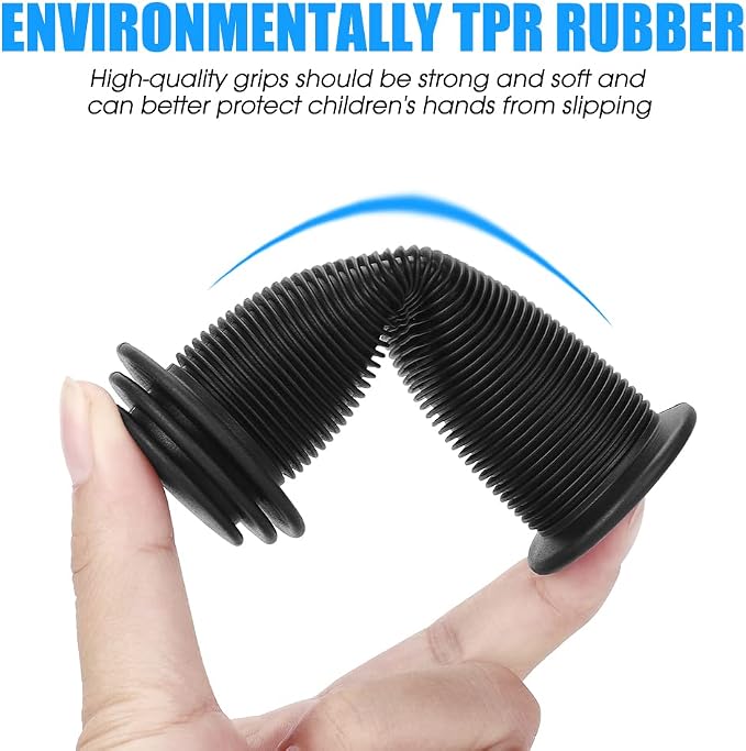 Kids Bike Grips - 105mm Bicycle Handlebar Grips With Mushroom Pattern for Bikes, Balance Bikes, and Kick Scooters