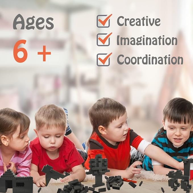 HUIZDQ 200 Piece Classic Small Building Bricks, 2x4 Bulk Bricks STEM Creative Building Toys, Dark Grey(Small Bricks, 1.25x0.62x0.47 in)