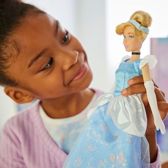 Disney Store Official Cinderella Story Doll - 11 Inches - Includes Coloring Book and Additional Dress, Princess Doll in Classic Outfit, Disney Princess Toys
