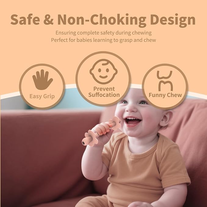 6pk Baby Teether Straws Silicone Teething Tube Stick Toy for 0-12M | Shielded Tube Teethers Sensory Toys, Soothing Infant Teething Straws, Hollow Textured Chew Sticks for Toddlers Relief