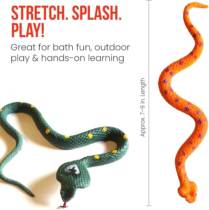 Color Changing Snake Toys, 6 Pack Stretchy Sensory Fidgets for Kids