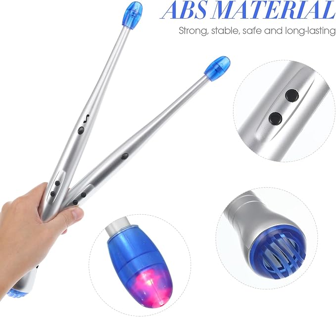 Pair Electronic Drumsticks Drum Sticks s for Electronic s Rhythm Toddler Toy Rhythm s for Kids Electric Toys Music Kit 5b