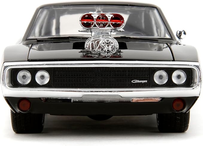 Jada Fast & Furious Dom’s 1970 Dodge Charger Diecast Model – 1:24 Scale Durable Die Cast Car – Includes Dom Figure – Perfect for Collectors and Kids