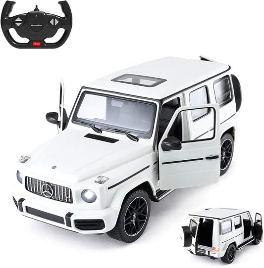 RASTAR Off-Road Remote Control Car, 1:14 Mercedes-AMG G63 R/C Off-Roader Toy Car, Doors Open/Working Lights - White/2.4Ghz