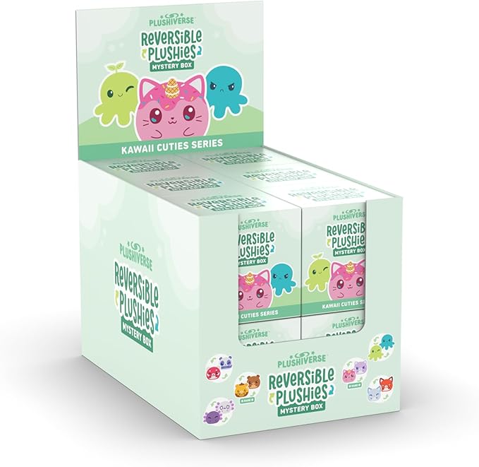 TeeTurtle Kawaii Cuties 3" Reversible Plushie Blind Box Set - Includes 12 Mystery Plushies - Collect The Full Set - Cute Surprise Soft Stuffed Animal
