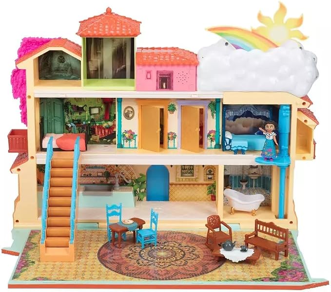 Disney Encanto Magical Madrigal House Playset with Mirabel Doll & 14 Accessories - Features Lights, Sounds & Music!