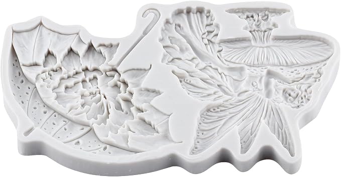 Flower Fairy Polymer Clay Molds Fairy Mushroom Umbrella Silicone Mold for DIY Crafts Epoxy Resin Casting Polymer Clay Tools Craft Air Dry Jewelry Making