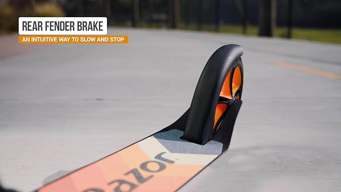 Razor A5 Lux Kick Scooter for Kids Ages 8+ - 8" Urethane Wheels, Aluminum Frame, Anodized Finish Featuring Bold Colors and Graphics, for Riders up to 220 lbs