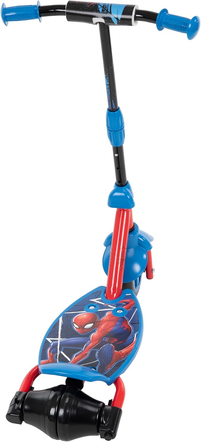 Huffy Toddler 3-Wheel Scooter for Kids, Multiple Colors & Licensed Character Graphics, Ages 3+, Durable Steel Frame, Wide Non-Slip Deck, Stable Lean-to-Steer Design, Light-Up Options, Girls/Boys