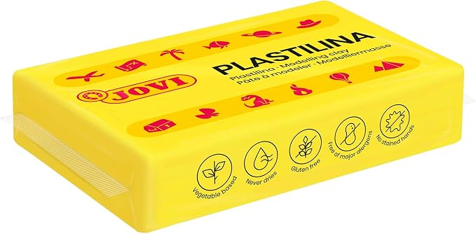Jovi - Reusable Non-Hardening Modeling Clay, 30 Yellow Bars, 1.75 oz Each | Total of 3.3 lb, Perfect for Arts & Crafts Projects