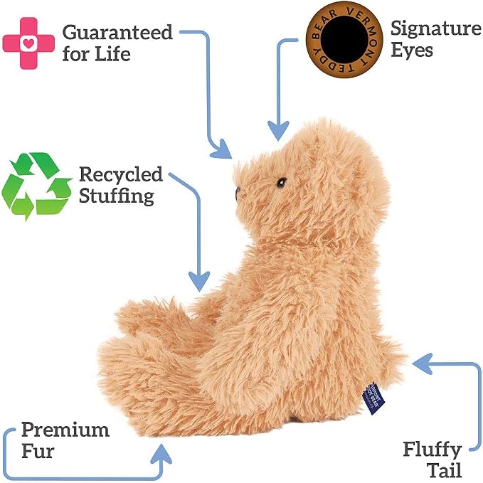 Vermont Teddy Bear | Buttercream Teddy Bear Stuffed Animal | Soft Plush with 100% Recycled Filling, Design in USA | 13 Inch | Super Soft Teddy Bear Collection