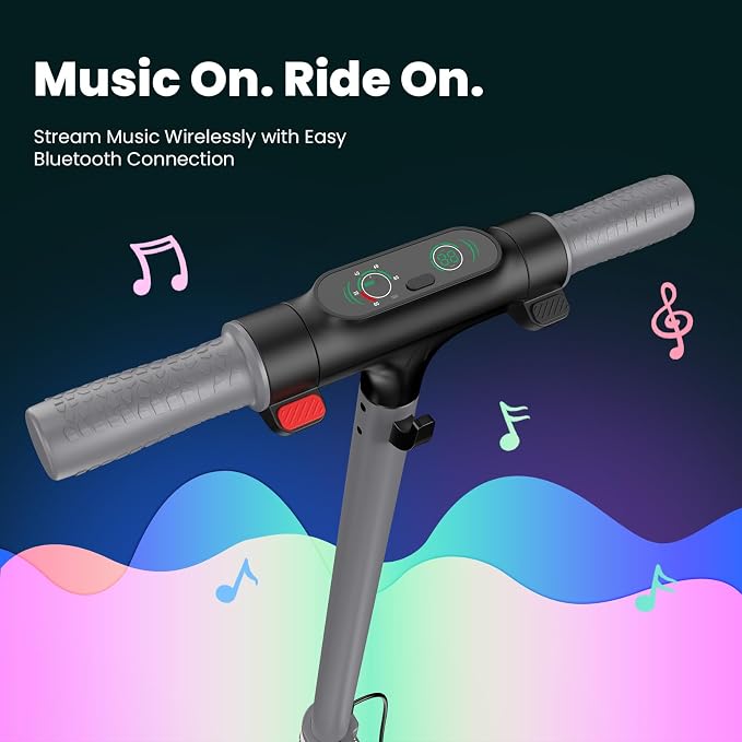 isinwheel S4 Electric Scooter for Kids Ages 6-14, 200W Foldable Kids Electric Scooter with 3 Speeds (5/8/12 Mph), LED Display, Colorful Lights, Gift for Kid