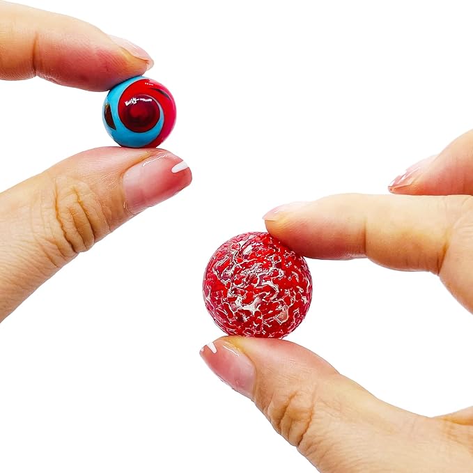 Miutrue 100 Assorted Marbles Bulk Cheap for Kids Ages 4-8-12 Play Marbles Physical Therapy Glow in The Dark Glass Marbles
