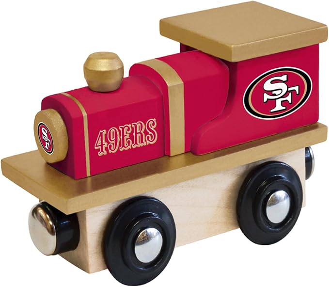 MasterPieces NFL San Francisco 49ers Real Wood Toy Train, For Ages 3+, Black