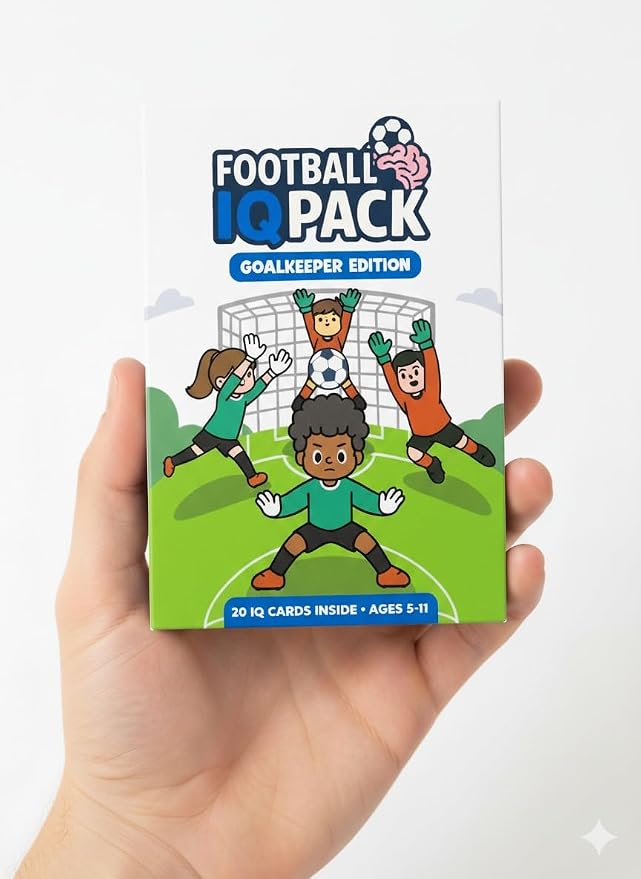 Soccer IQ Cards – Goalkeeper Edition: Game Intelligence Cards for Kids Ages 5–11 | Learn Mindset, Positioning, Shot-Stopping & Communication