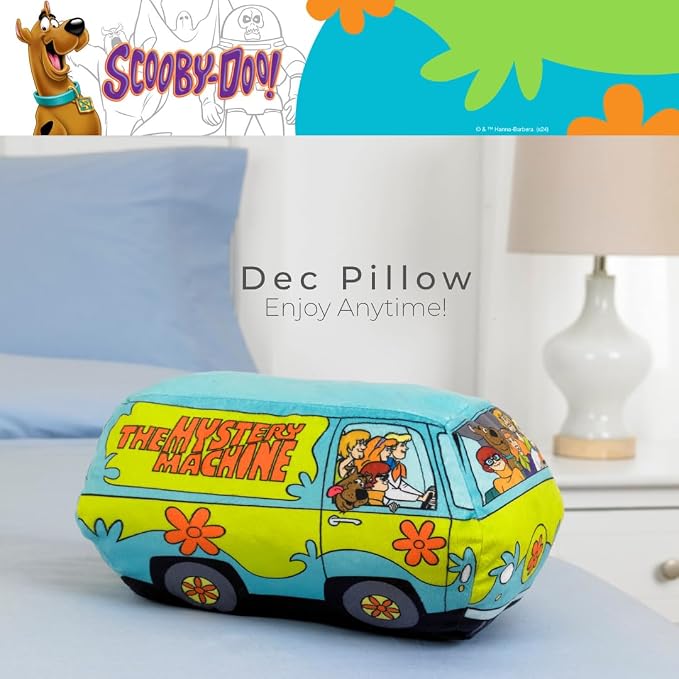 Scooby Doo Mystery Machine Van Bedding Super Soft Cozy Decorative Cuddle Pillow, (Officially Licensed Product) By Franco