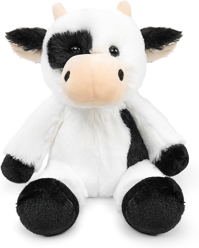 Stuffed Animal Plush Toy Soft Plushie Cuddly Holstein Cow Cute Plush Toy for Kids Toddlers Boys Girls Birthday Christmas Nursery Decor Party Favors