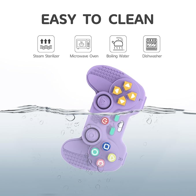 Hooku Silicone Teething Toys for Babies 0-6 Months, Teethers for Babies 6-12 Months, Remote Teether for Baby, Sensory Toys for Babies, Baby Chew Toys