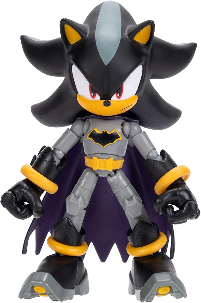 DC X Sonic Collectable Action Figures Shadow as Batman, Tails as Cyborg, Knuckles as Superman Featuring Highly Articulation Figures with Dynamic Posing