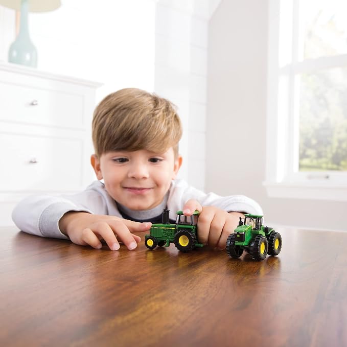 ERTL Iron John Deere Tractor Toys - 1:64 Scale - Includes 9620R, 4020, and 4960 Tractor Toys - Die-Cast John Deere Toys - Collectible Farm Toys Ages 3 Years and Up, Green