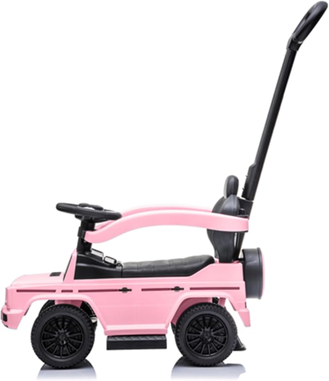Best Ride On Cars 3 in 1 Mercedes G-Wagon Push Car for Toddlers 1 to 3 Years Old, Kids Outdoor Stroller with Music, Horn Sounds, Realistic Driving Experience, Pink