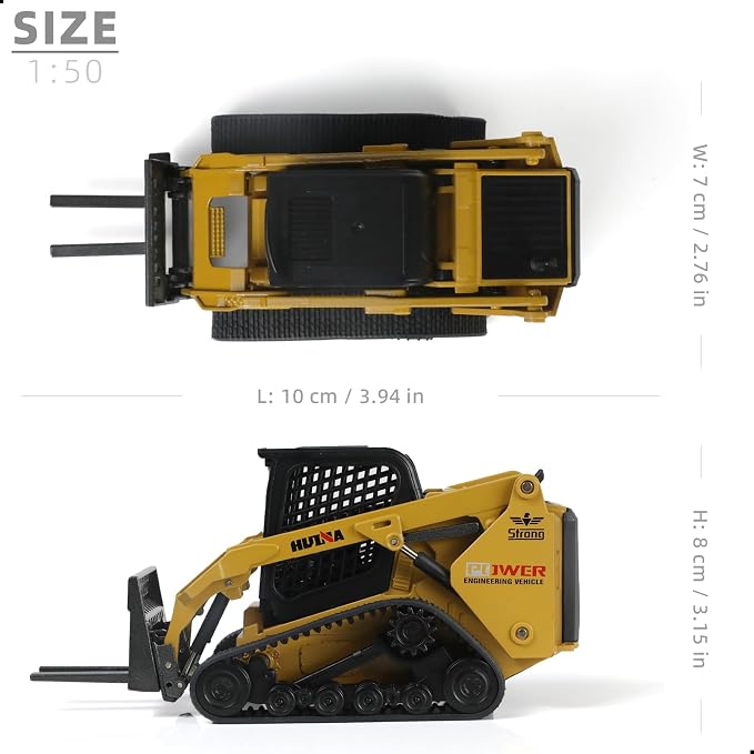 Forklift Construction Toys, Die-cast Scale All Metal Mini Construction Vehicle Fork Truck, Collection Forklift Desk Decoration Toy Gift for Kids Adult-Yellow