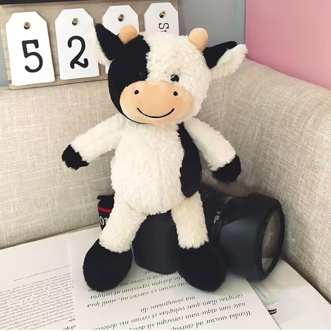 YUKOUQIAN Cow Stuffed Animal Cow Plush Doll Toy 15.7 inch for Girls Boys (Stand Cow hb15.7)