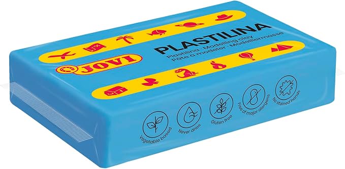 Jovi - Reusable Non-Hardening Modeling Clay, 30 Blue Bars, 1.75 oz Each | Total of 3.3 lb, Perfect for Arts & Crafts Projects