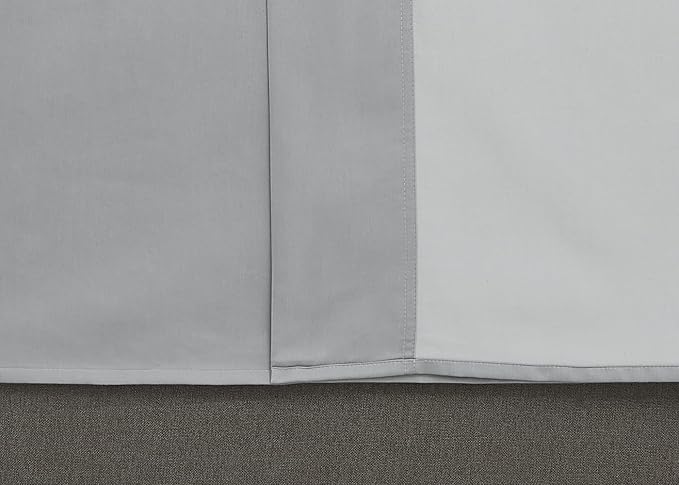 Linen Closet Luxury 1200 Thread Count Queen Sheet Set, 4 Pcs, Cotton Rich, Light Gray, Soft, Durable & Wrinkle Resistant Sateen Sheets, Includes 16" Deep Pocket Fitted Sheet, Home & Hotel Essentials