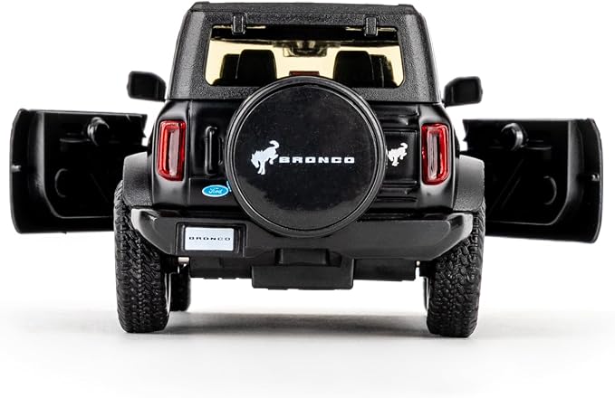 Ford Car Toy, Bronco Badlands 2dr Car Model, 1:36 Diecast Pull Back Vehicles Collectible Toy for Kids 3+ Years (Black)