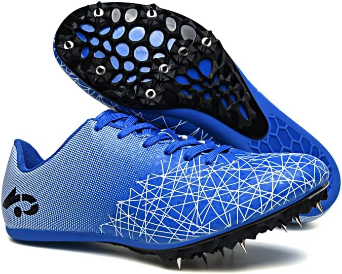 Track Spike Shoe for Men Professional Field and Track Shoes Breathable Running High Jump Racing Shoes