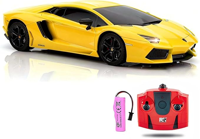 Official Licensed Lamo LP-700 1:18 Scale Remote Control Car for Kids 8-12 Years, RC Car with Rechargeable Battery 3.7V 500mAh, 2.4GHz Matte Yellow