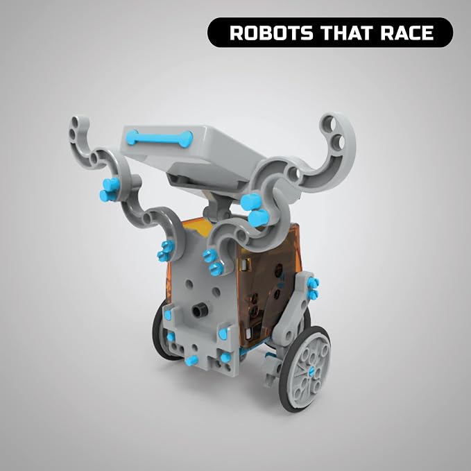 Discovery™ STEM 12-in-1 Solar Robot Creation 197-Piece Kit with Working Solar Powered Motorized Engine and Gears, Construction Engineering Set for Ages 8 and Up