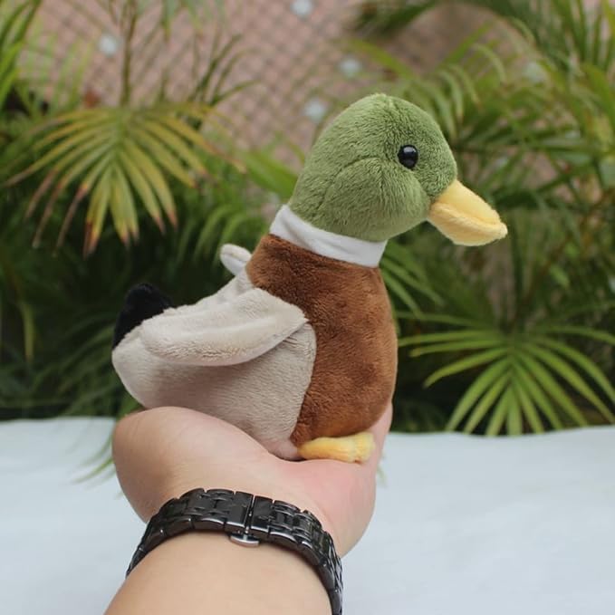 Cute Mallard Duck Plush Stuffed Animal Pillow Toys Lifelike Green Duck Stuffed Animal Plush Plushie Toy Soft Plush Doll for Birthday Kids Gifts Home Decor 5.5''
