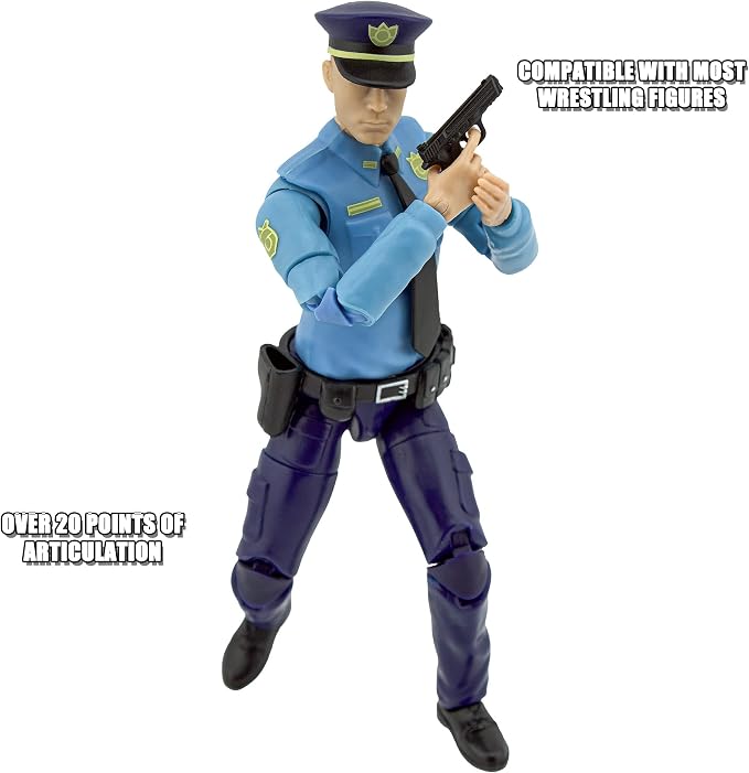 Figures Toy Company Ultimate 6.5 Inch Police Officer Figure with Deluxe Articulation