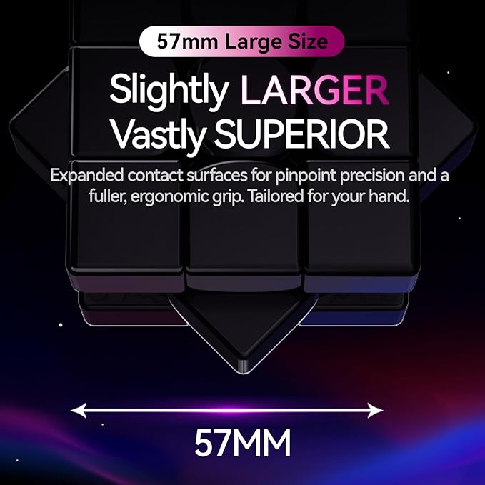 GAN 16 Maglev MAX-L Speed Cube 3x3 Magnetic, Power Stability Handfeel Max Professional Speedcube, Brain Teaser Puzzle Fidget Toy for Kids Adults, 2025 Pinnacle Flagship UV Version GAN16, 57mm