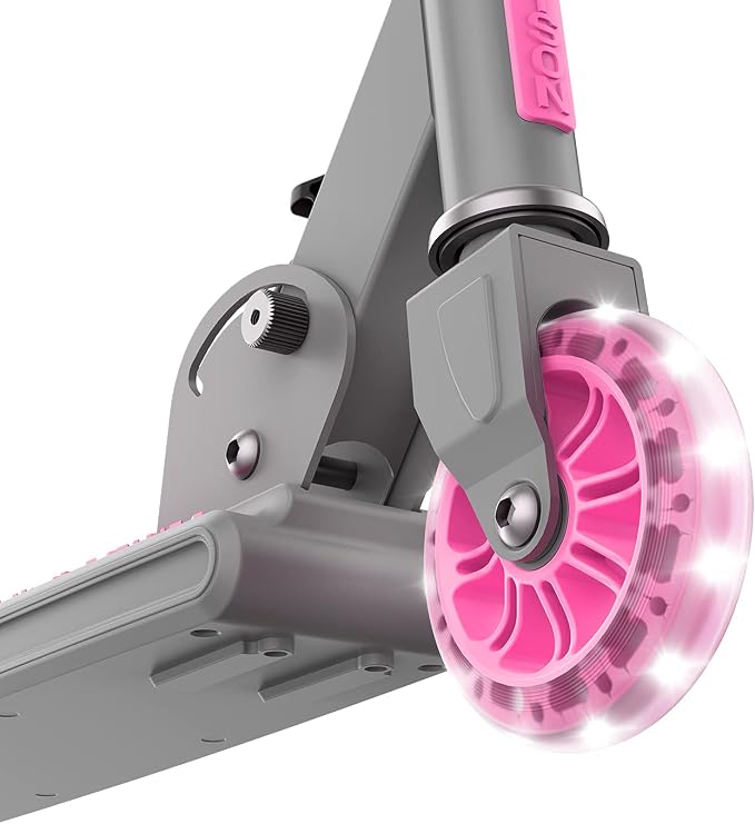 Jetson Leo Folding Kick Scooter| Easy Folding Mechanism | Light-Up Wheels |Height-Adjustable Handlebar |Rear Foot Brake|Ages 5+