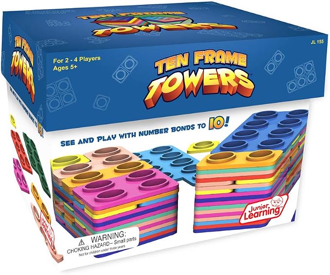 Junior Learning Ten Frame Towers Board Games