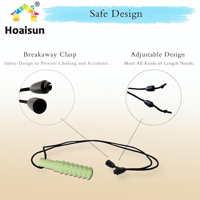 Chew Necklaces for Sensory Kids Boys, 8 Pack Chewy Necklace Sensory Toys for Kids with Autism, ADHD, SPD, Biting, Silicone Autism Sensory Products Chew Toys for Adults Reduce Chewing Biting Fidgeting
