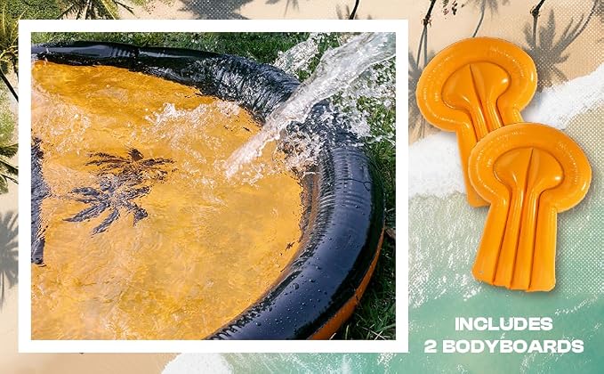 22ft Slip Water and Slide for Kids Adults, Extra Long Backyard Water Slide for Kids Ages 5-8 8-12 with Pool and 2 Inflatable Bodyboards, Summer Outdoor Games Water Toys