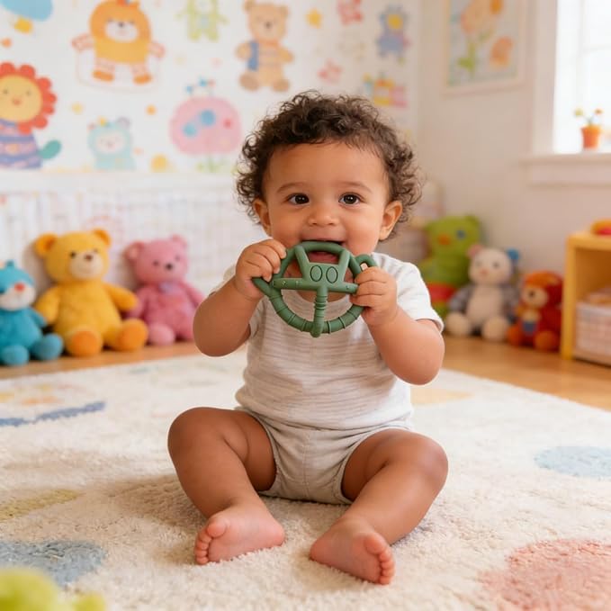 3D Elephant Teether,Kids Toy,Soft Silicone,Chewlery BPA-Free (1 Pack)