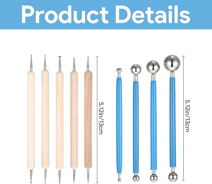 NYTGAH 42 PCS Air Dry Clay Tools, Practical Polymer Clay Sculpting Tools Kit for Adults, Pottery Clay Kit for Dotting, Carving, Drawing, Molding, Modeling, Shaping
