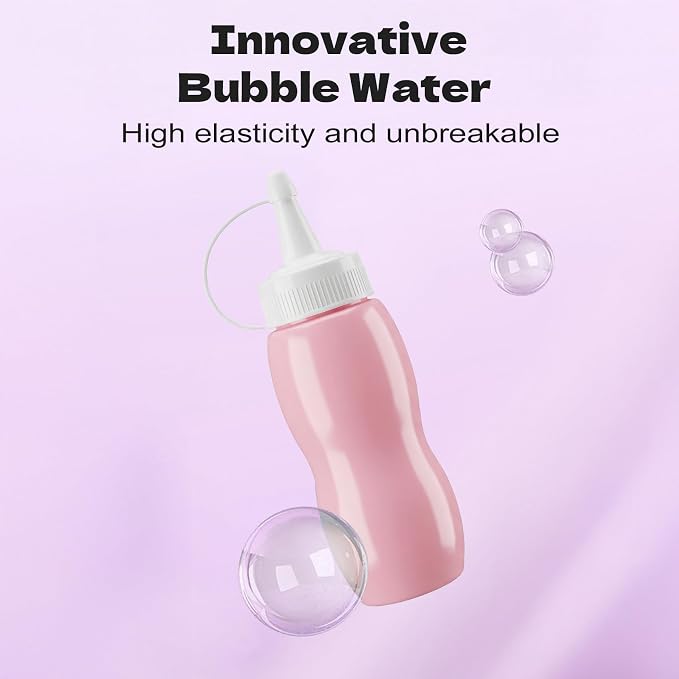 2026 New Fog Bubble Machine, Rechargeable Automatic Electric Smoke Bubble Machine, Magic Smoke Bubble Maker, Colorful Lights & Music, Bubble Fog Game for Parties, Summer, Beaches(Pink)