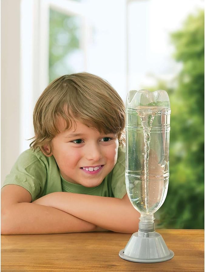Rhode Island Novelty KidzLabs Thrilling Tornado Maker Kit - Educational Weather Experiment for Kids - Perfect for STEM Classrooms, Science Fairs, and Home Activities