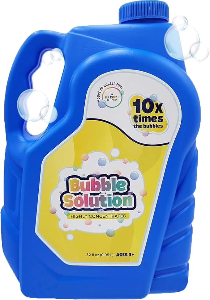 32 oz Concentrated Bubble Solution, Refills up to 2.5 Gallons, Non-Toxic Concentrated Solution for Bubble Machines, Giant Bubble Wands,Bubble Gun and Blowers