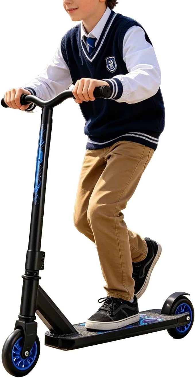 Pro Scooters Stunt Scooter For Kids 8 Years and Up Adults Complete Trick Scooter for Intermediate,Beginner,Advanced and Professional Riders Teens Cool Pro Scooter for Freestyle Tricks & BMX Stunts