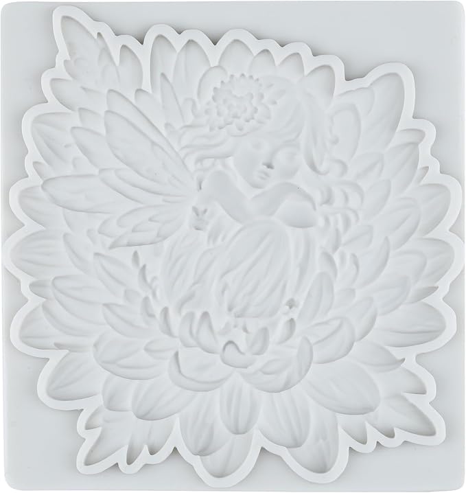 Flower Fairy Polymer Clay Mold Mushroom Elf Butterfly Fairy Elf Girl Silicone Molds for DIY Crafts Resin Casting Mold DIY Craft Air Dry Polymer Clay Tools Jewelry Making Set of 4