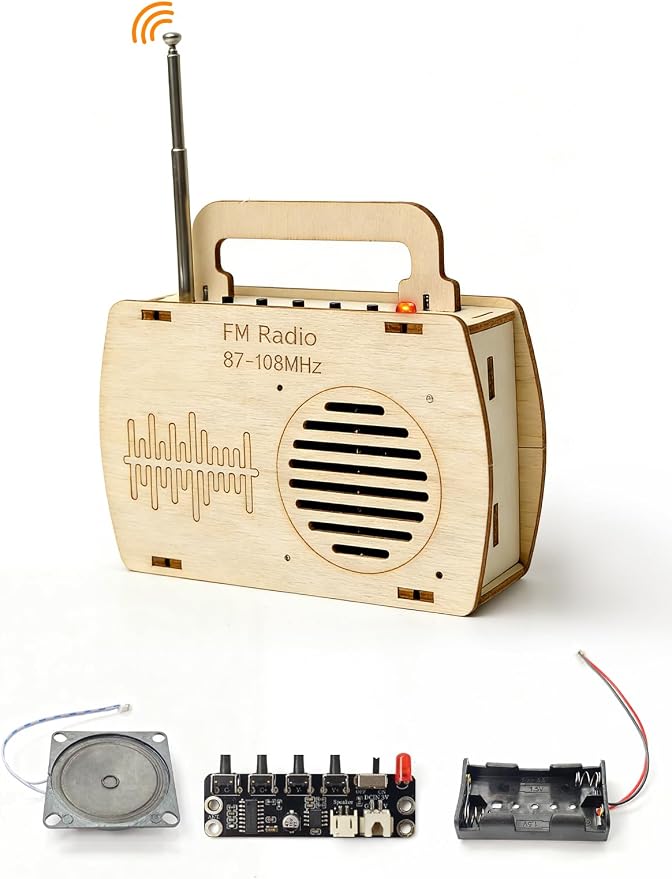 STEM Toys DIY Radio Kit Science Kits for Kids Age 8-12 12-14, Engineering Electronics Project Building Your Own Radio for Boys Girls